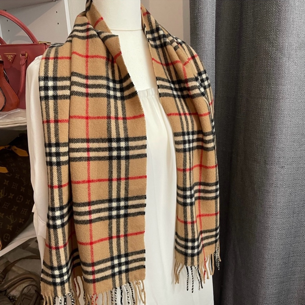 Burberry Of London, Authentic Lambswool Nova Check Scarf